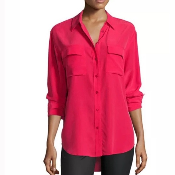 Equipment Tops - NWT Equipment | Blouse Signature Silk in Berry